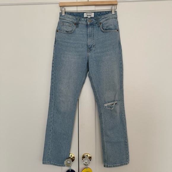 Reformation Liza High Rise Straight Crop Jeans in Montego Wash Size 27 - Picture 2 of 6